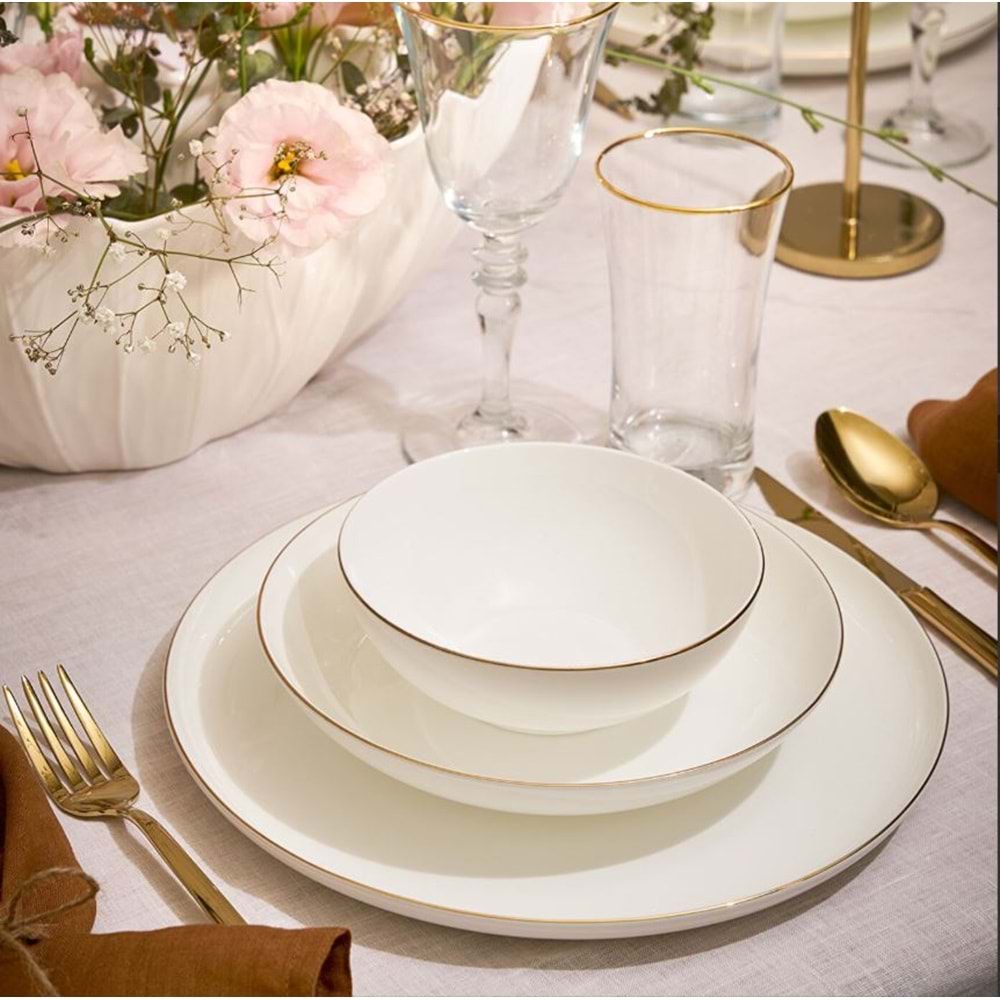 EMSAN FINE BONE GALIA 18 PARCA 6 KISILIK YUVARLAK YMT