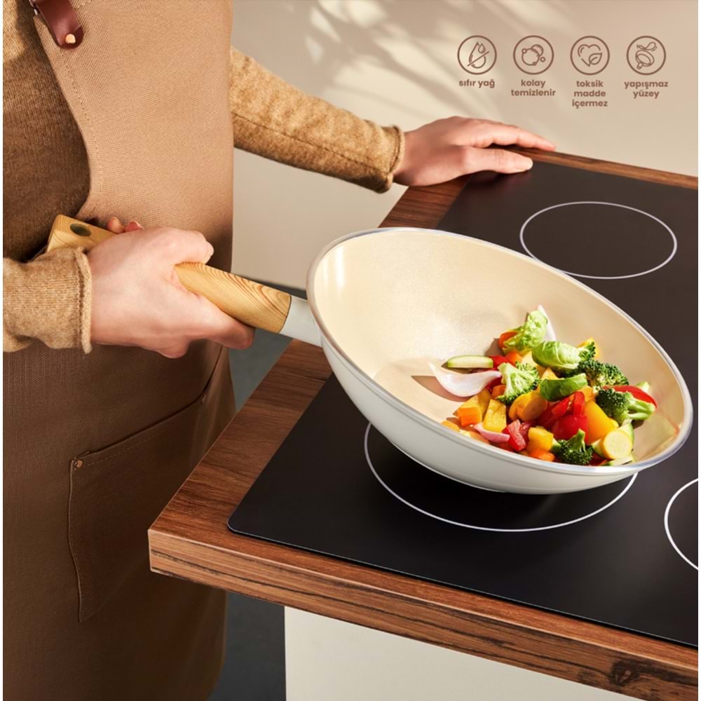 EMSAN SWISS CRYSTAL 28 CM WOK TAVASI