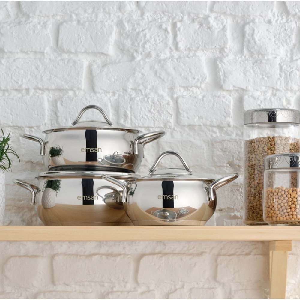 EMSAN CEMRE 6 PRÇ MİDİ SET, ÇELİK