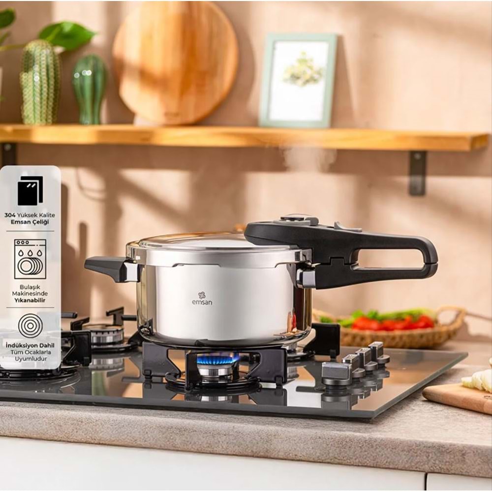 EMSAN FAST COOKER DÜDÜKLÜ TENCERE, 4 LT