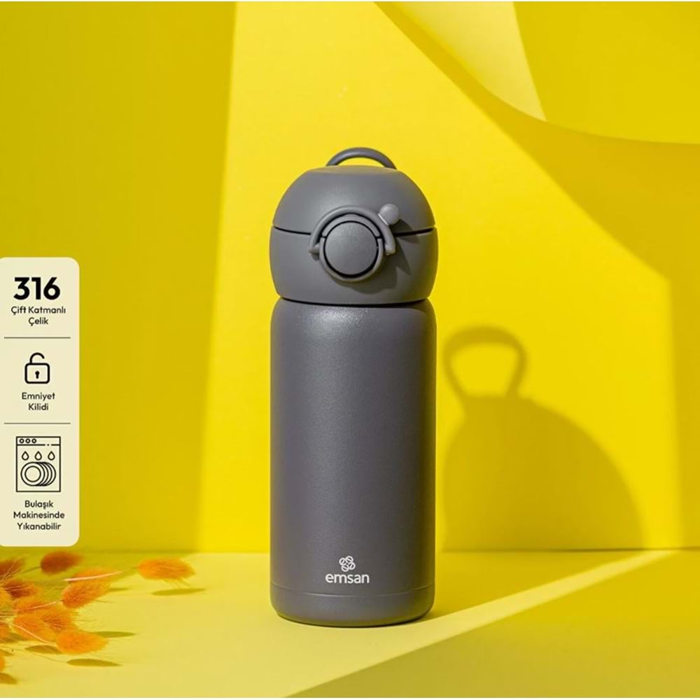 EMSAN TERRY TERMOS 350 ML SİYAH