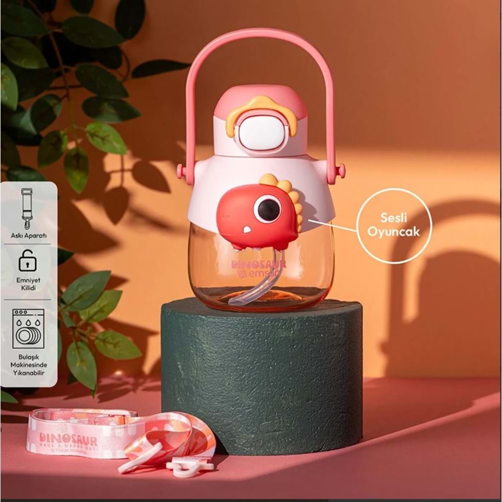 EMSAN DINO SULUK 650 ML PEMBE