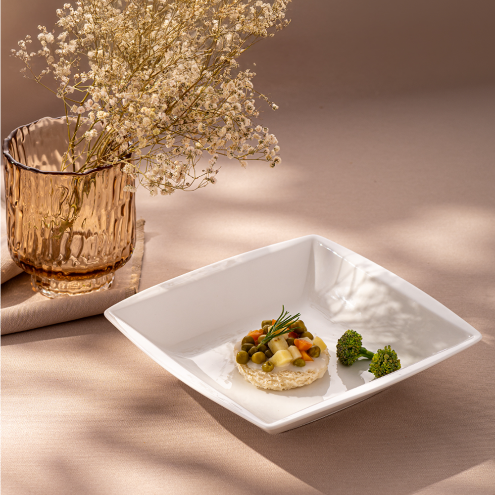 EMS PAMUKKALE KARE ÇUKUR TABAK, 21 CM