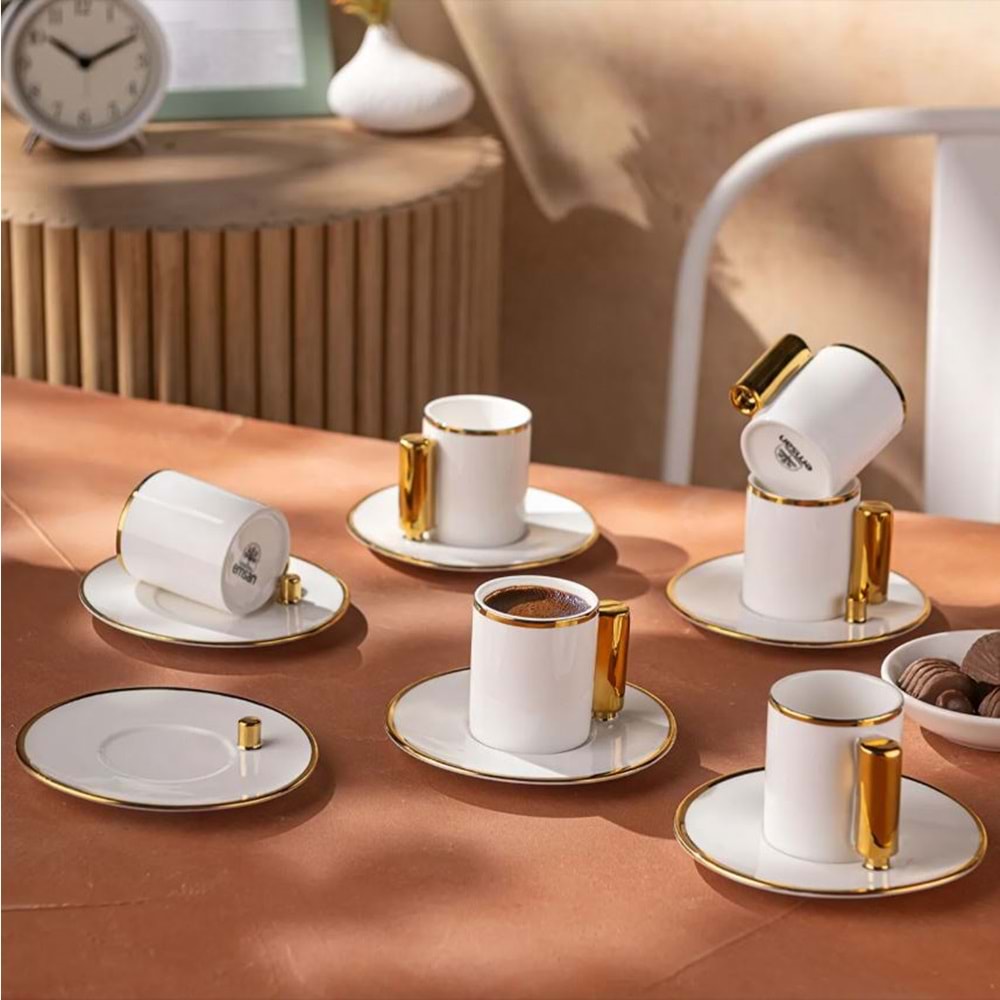 EMS MODERN 80ML 6'LI KAHVE FİNCAN TAKIMI