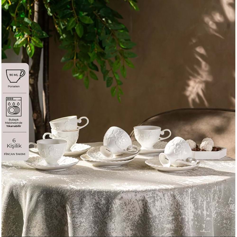 EMS LAREN 90ML 6'LI KAHVE FİNCAN TAKIMI