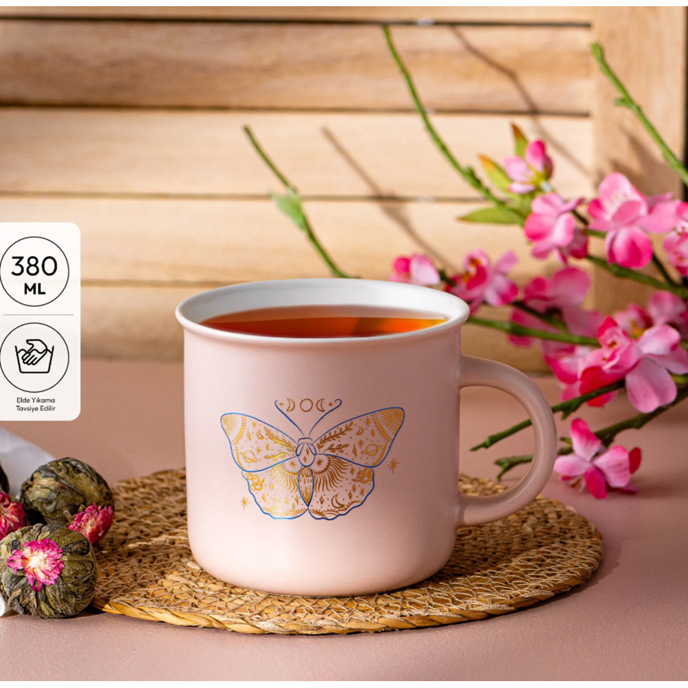 EMSAN BUTTERFLY KUPA, PEMBE DESENLİ