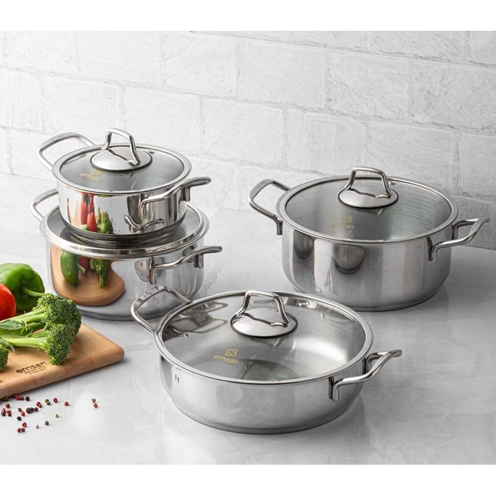 EMSAN DEMRE 8 PARÇA TENCERE SETİ