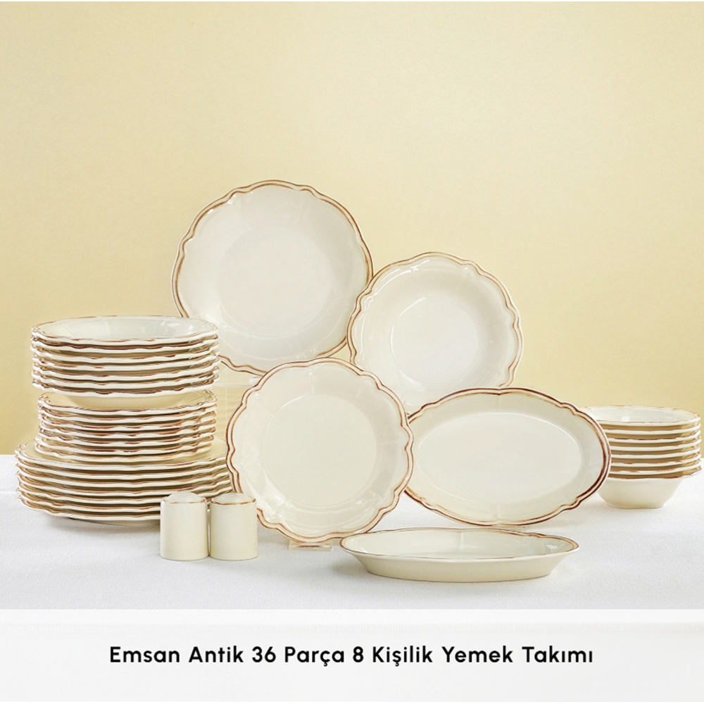 EMSAN ANTİK 36 PARÇA 8 KİŞİLİK, ESKİTME