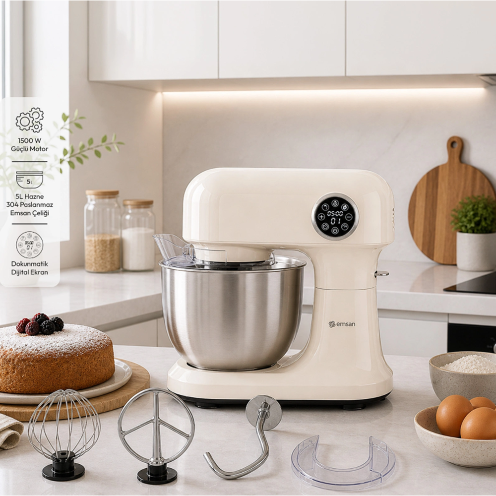 EMSAN BELLA GUSTO PRO DİJİTAL STAND MİKSER, KREM
