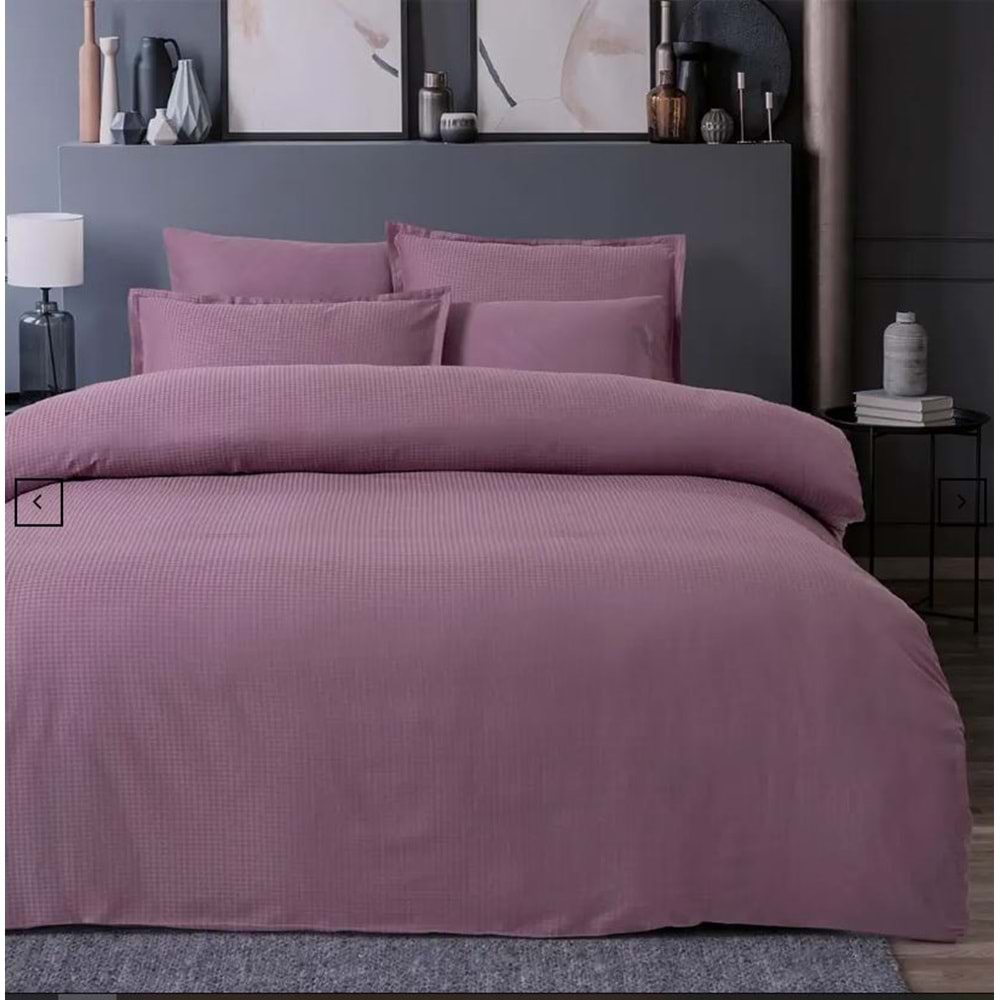 DIAMOND LİLA JAKARLI SATEN ÇİFT KİŞİLİK NEVRESİM TAKIMI 6 PARÇA