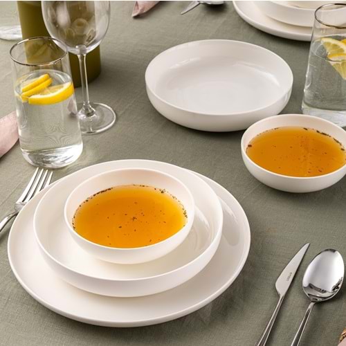 İSTANBUL PORSELEN SADE 18 PARÇA YEMEK TAKIMI