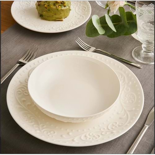 İSTANBUL PORSELEN MAHRA 18 PARÇA, BEYAZ