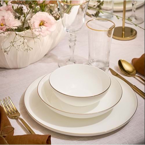 EMSAN FINE BONE GALIA 18 PARCA 6 KISILIK YUVARLAK YMT