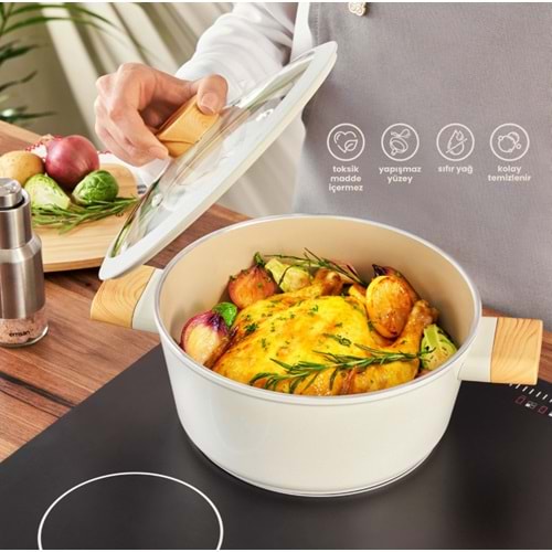 EMSAN SWISS CRYSTAL 24 CM DERİN TENCERE