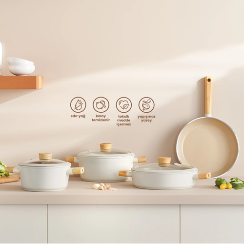 EMSAN SWISS CRYSTAL 7 PARÇA TENCERE SETİ