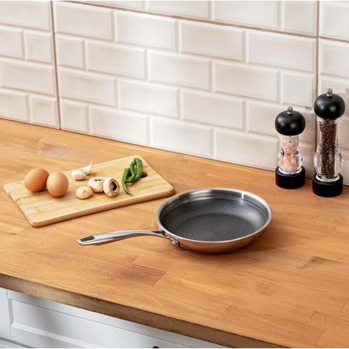 EMSAN PRO TRİ PLY TAVA 20 CM,ÇELİK