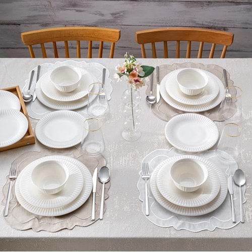 EMSAN SOHO 24 PRÇ 6 KİŞİLİK YMT, BEYAZ