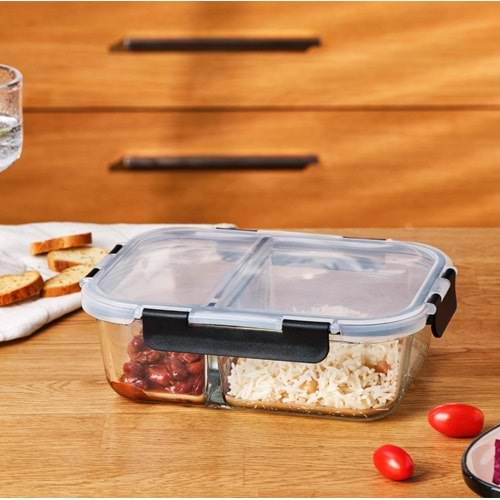 EMSAN TWIN BOROSİLİKAT SAKLAMA KABI 1360 ML