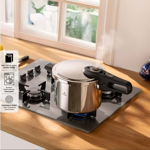 EMSAN FAST COOKER DÜDÜKLÜ TENCERE, 6 LT