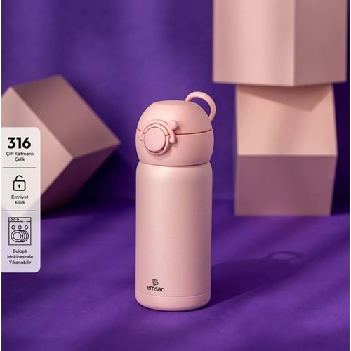 EMSAN TERRY TERMOS 350 ML PEMBE