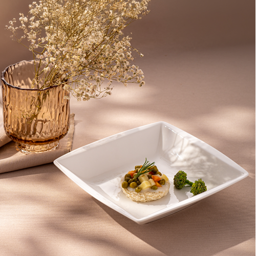 EMS PAMUKKALE KARE ÇUKUR TABAK, 21 CM