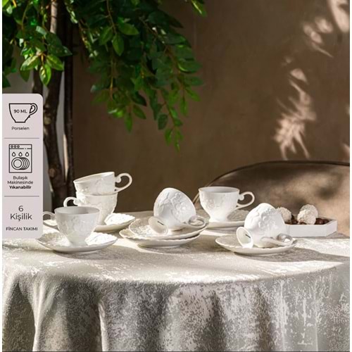 EMS LAREN 90ML 6'LI KAHVE FİNCAN TAKIMI