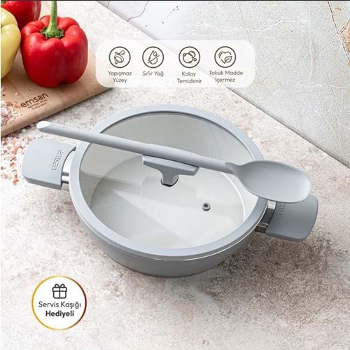 EMSAN SWISS RS 26 CM KARNIYARIK TEN, GRİ