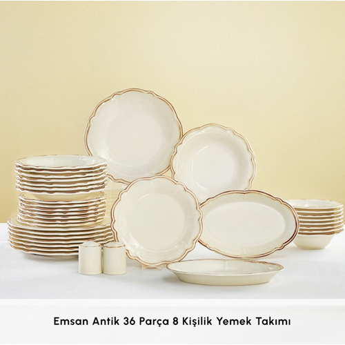 EMSAN ANTİK 36 PARÇA 8 KİŞİLİK, ESKİTME