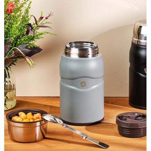 EMSAN SMART YİYECEK TERMOSU, 750 ML, GRİ