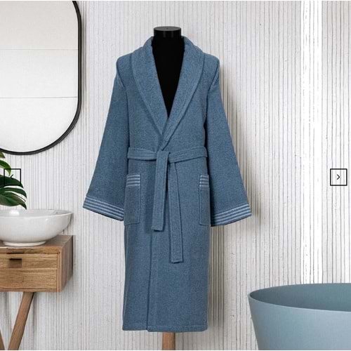 LUXART TEKLİ BORNOZ M/L MARK SKY