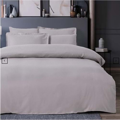 DIAMOND GRİ JAKARLI SATEN ÇİFT KİŞİLİK NEVRESİM TAKIMI 6 PARÇA