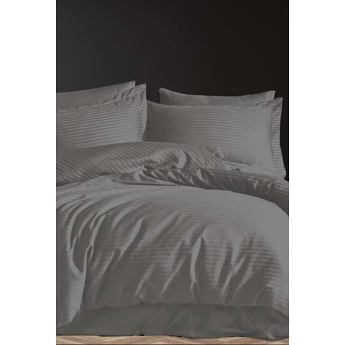 200X220 LUXART SATEN NEVRESİM TAKIMI RAVENNA GRIS